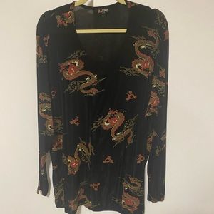 90s Plus Size Vintage Dragon Shirt